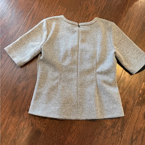 Gray Short Sleeve Peplum Top - Picture 2 of 3